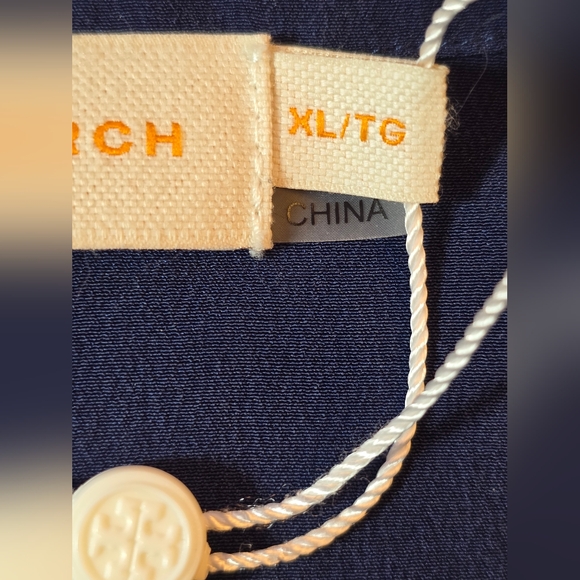 NWT Tory Burch Marguerite Blue Sleeveless Silk Designer Resort Romper Size XL - Picture 10 of 11